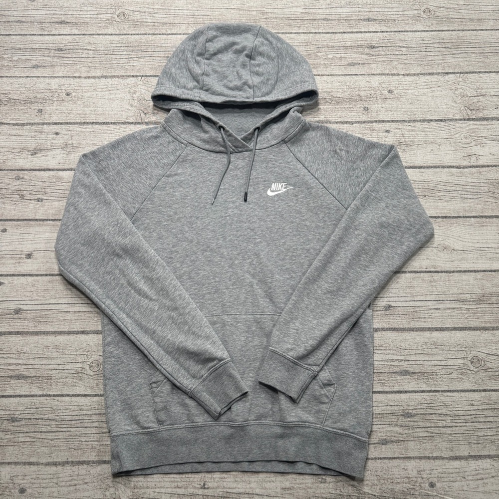 Nike Hoodie Women's XS Gray Heathered French Terry Pullover Sweatshirt Varsity
